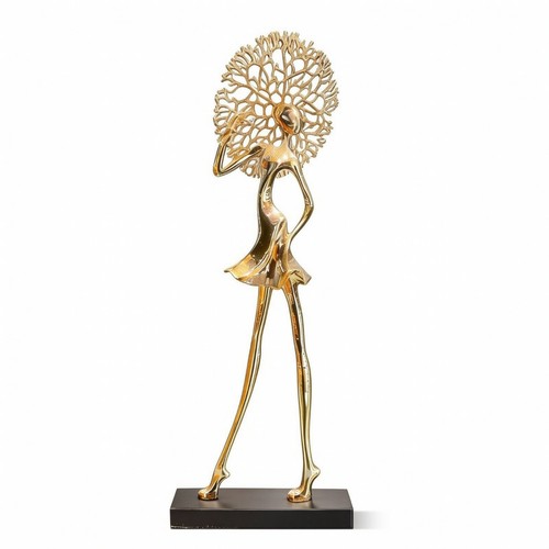 Skulptur mit sockel goldfarben - skulptur,