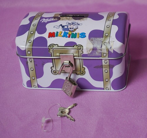 Blech spardose von milka - blech,