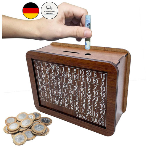 Spardose holz retro - holz,