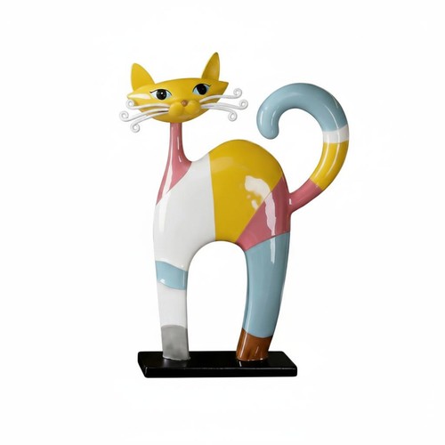Bunte katzenstatue farbig - bunte,